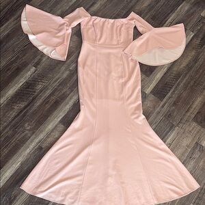 Elegant Pink Off-Shoulder Dress